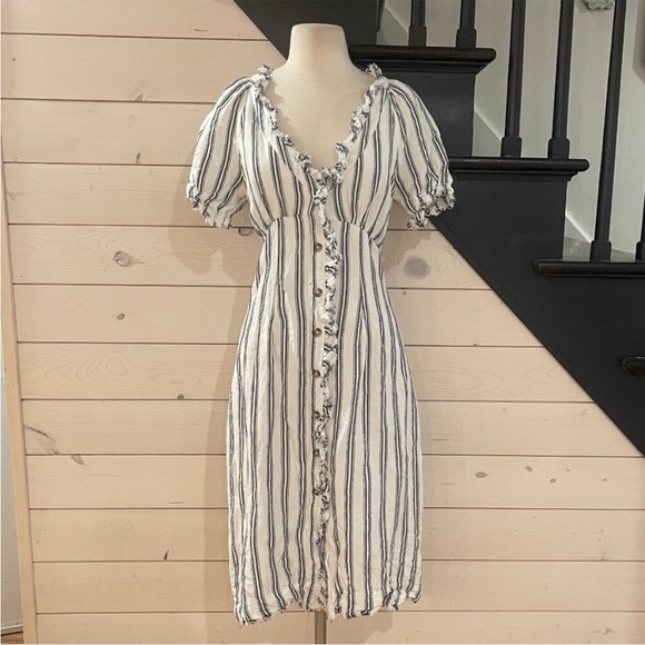 Anthropologie Pilcro Ruffle-Collar Buttondown Dress NEW Sizes 4 - Picture 4 of 11